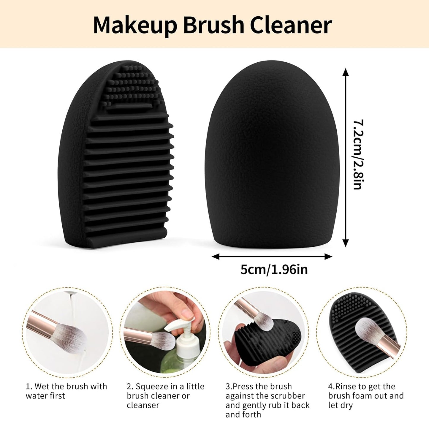 34 Pcs Makeup Brush Set Professional Makeup Brushes Kit Foundation Powder Eye Shadow Concealers Blending Brush Set Premium Synthetic Makeup Tool Gift for Women (Black)