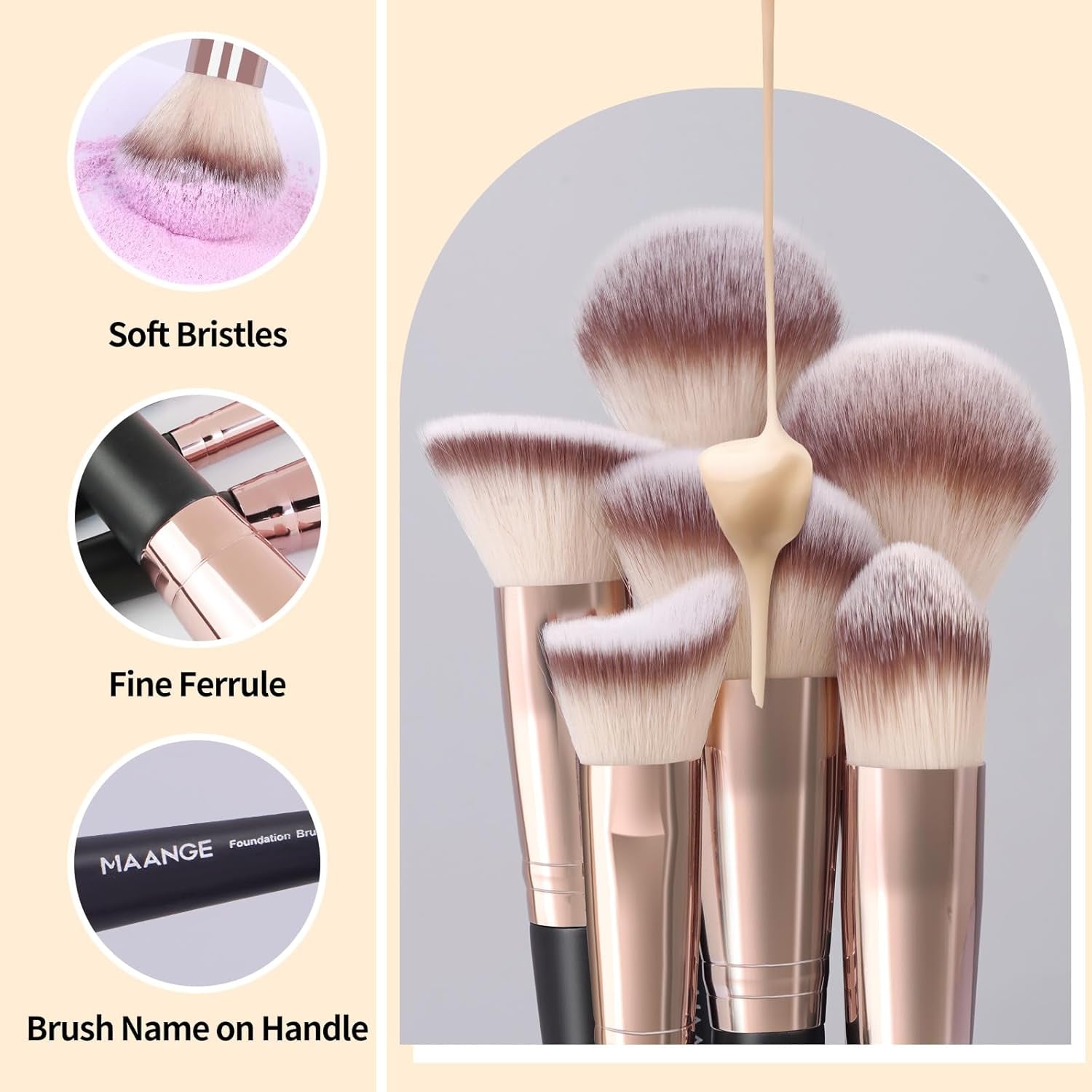 34 Pcs Makeup Brush Set Professional Makeup Brushes Kit Foundation Powder Eye Shadow Concealers Blending Brush Set Premium Synthetic Makeup Tool Gift for Women (Black)
