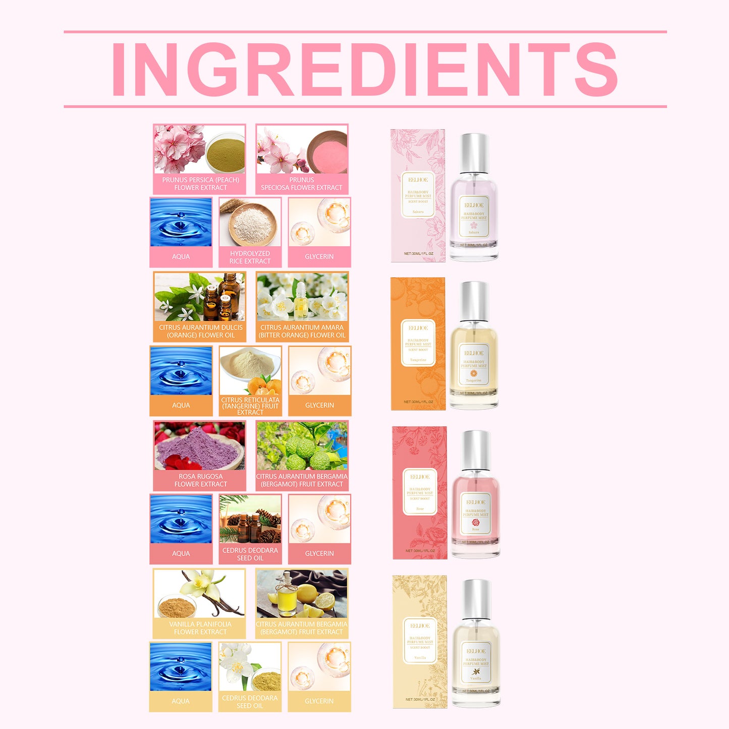 Tangerine Body & Hair Perfume Mist – A Soft Citrus Glow for Confident, Everyday Charm