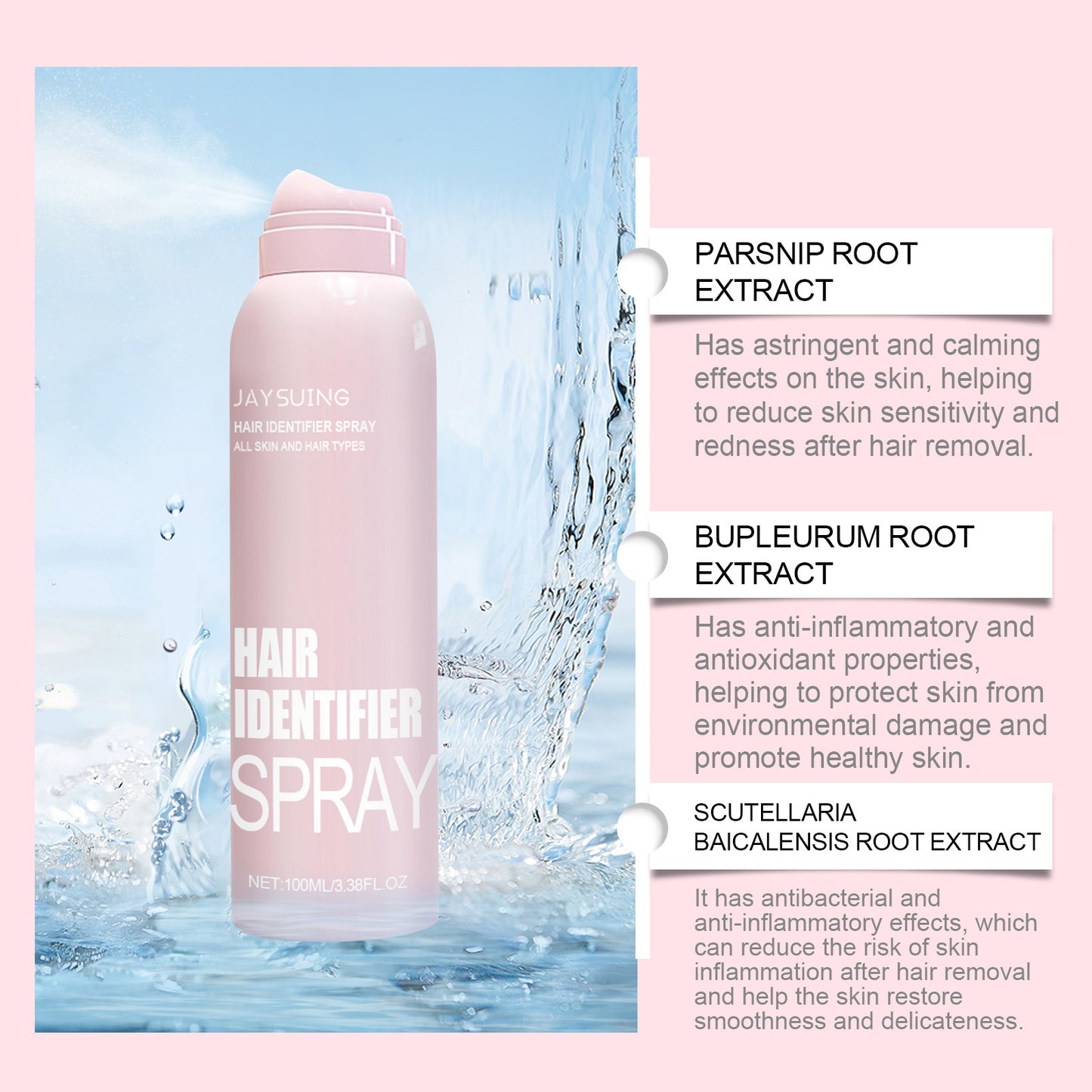 Facial Hair Identifier Spray – Herbal Mist for Dermaplaning & Skin Soothing Care (100ml)