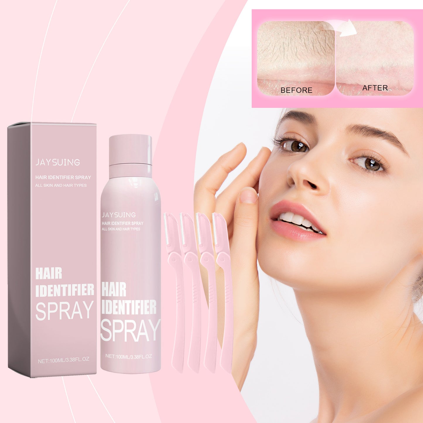 Facial Hair Identifier Spray – Herbal Mist for Dermaplaning & Skin Soothing Care (100ml)