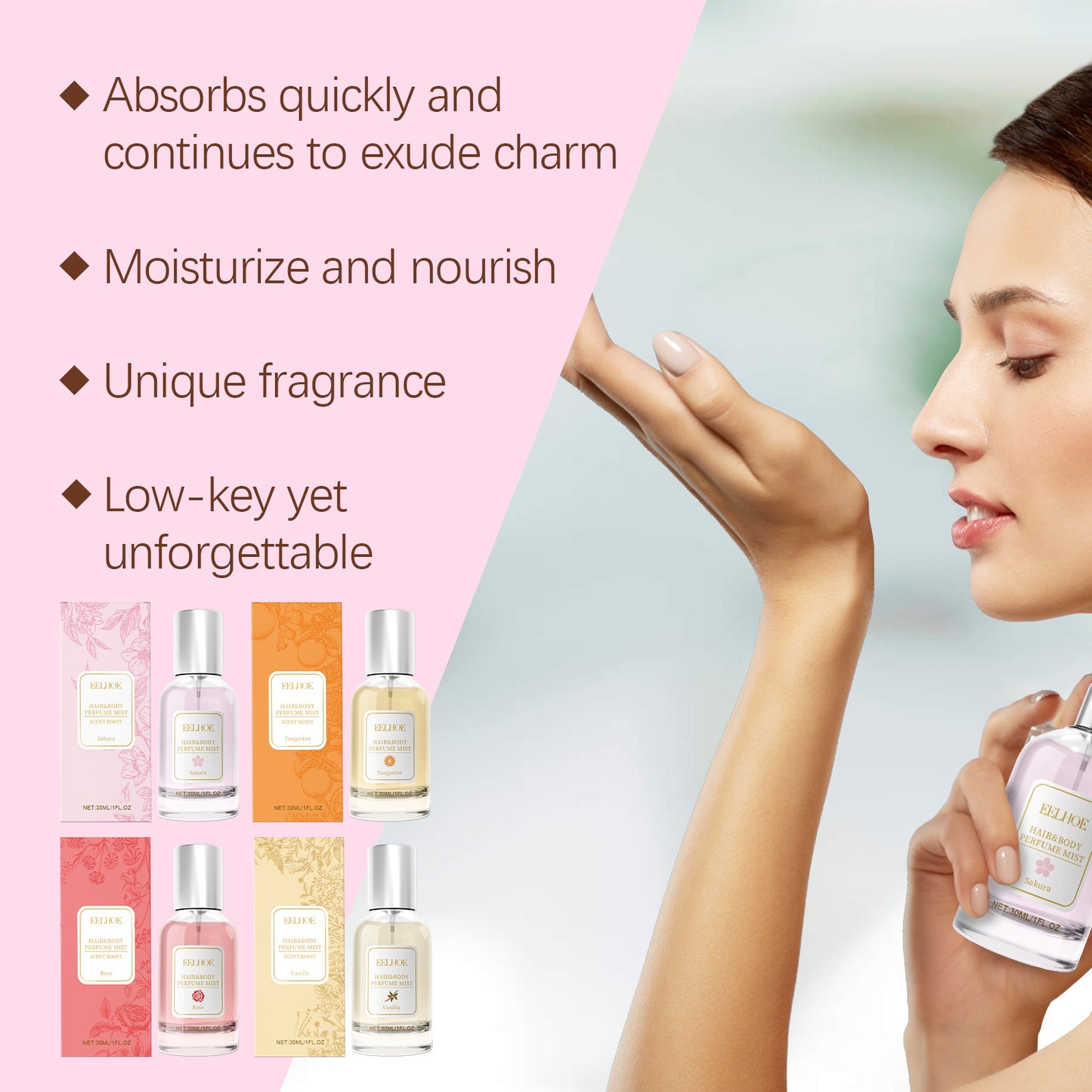 Tangerine Body & Hair Perfume Mist – A Soft Citrus Glow for Confident, Everyday Charm